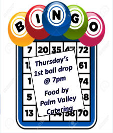 Thursday’s 1st ball drop @ 7pm Food by Palm Valley Catering